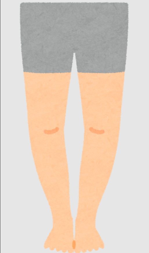 O脚のイラスト