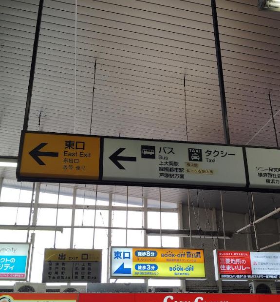東戸塚駅東口の案内板